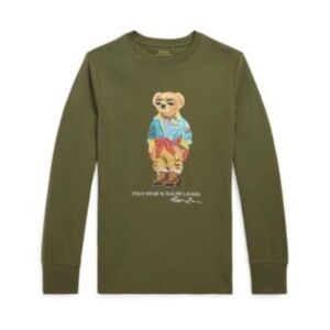 Polo Ralph Lauren Men's Classic-Fit Polo Bear Jersey T-Shirt Dark Sage Green M